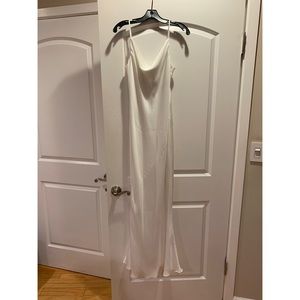 Gorgeous ivory slip maxi dress w/adjustable straps